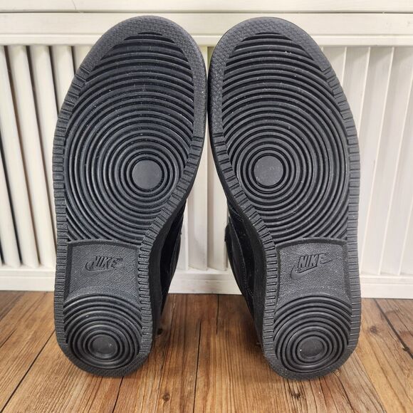 Nike Court Vision Mid Mens 8.5 Triple Black Basketball Sneakers Shoes CD5466-002 - Picture 7 of 9